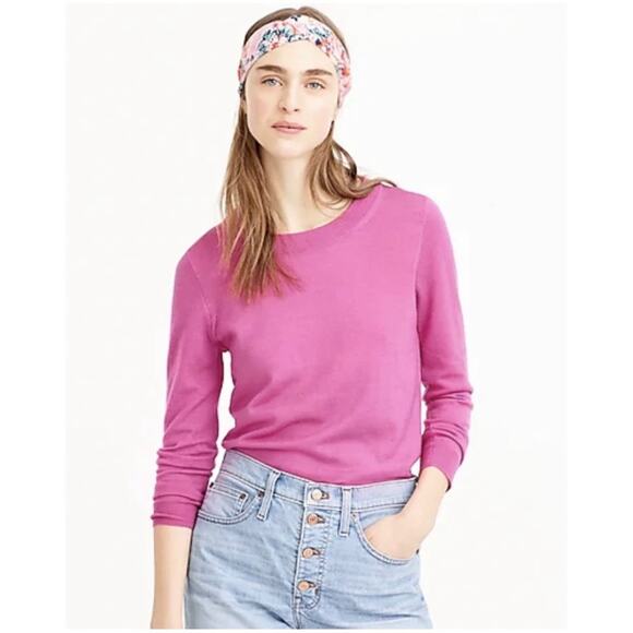 J. Crew Women’s Sz S Flamingo Link Tippi Sweater Merino Wool Pullover - Picture 1 of 12